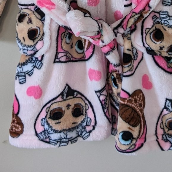 L.O.L. Surprise! - Girls Fleece Hooded Robe- Size 4 - Picture 4 of 5